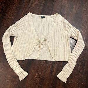 Wild Fable Cream Tie-Front Cardigan